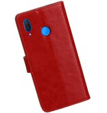 Pull Up Bookstyle voor Huawei P Smart Plus Rood