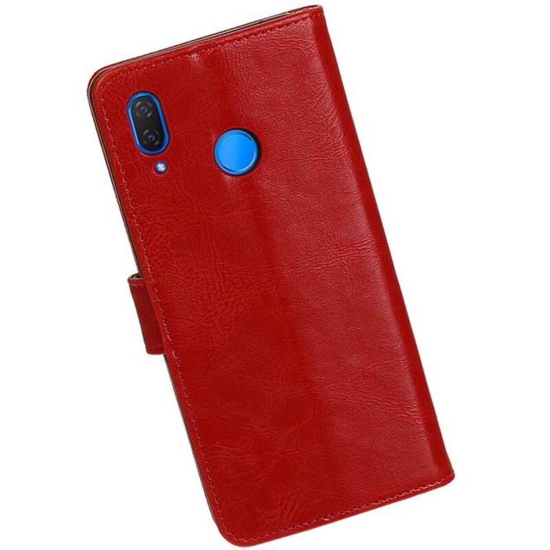 Pull Up Bookstyle voor Huawei P Smart Plus Rood