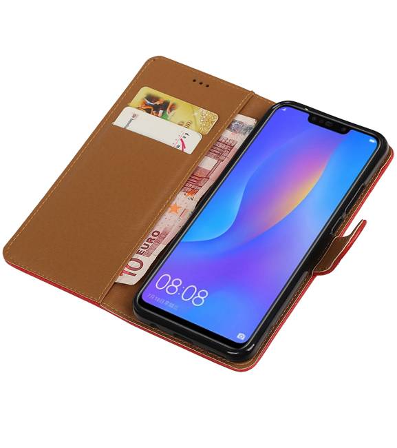 Pull Up Bookstyle for Huawei P Smart Plus Red