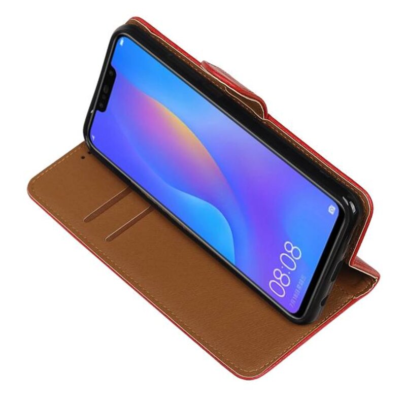 Pull Up Bookstyle voor Huawei P Smart Plus Rood