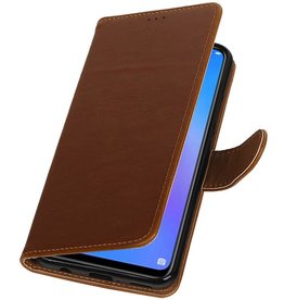 Style de livre Pull Up pour Huawei P Smart Plus Marron