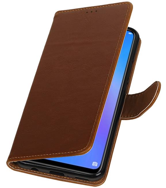 Style de livre Pull Up pour Huawei P Smart Plus Marron