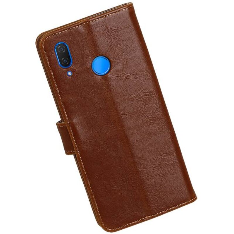 Pull Up Bookstyle voor Huawei P Smart Plus Bruin
