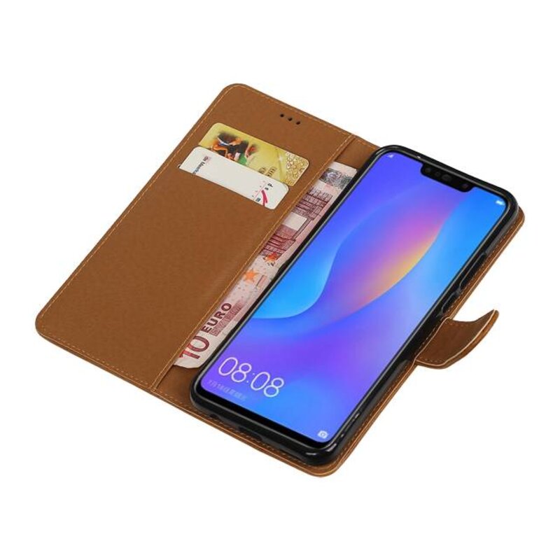 Pull Up Bookstyle voor Huawei P Smart Plus Bruin