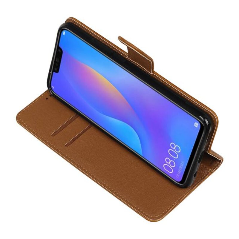 Pull Up Bookstyle voor Huawei P Smart Plus Bruin