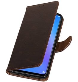 Pull Up Bookstyle voor Huawei P Smart Plus Mocca