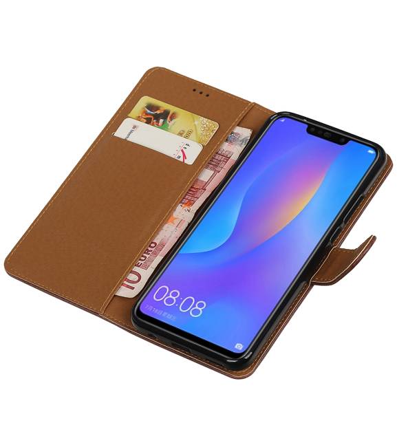 Pull Up Bookstyle für Huawei P Smart Plus Mocca