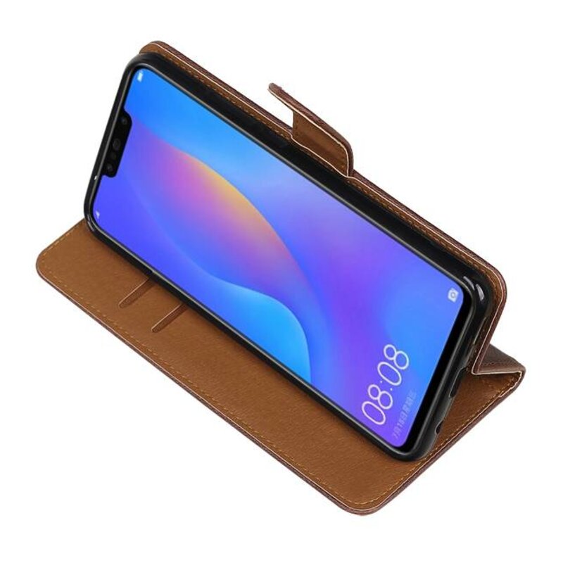Pull Up Bookstyle for Huawei P Smart Plus Mocca