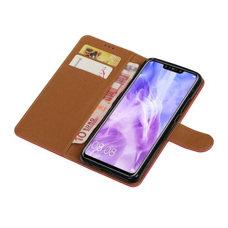 Pull Up Bookstyle für Huawei Nova 3 Red