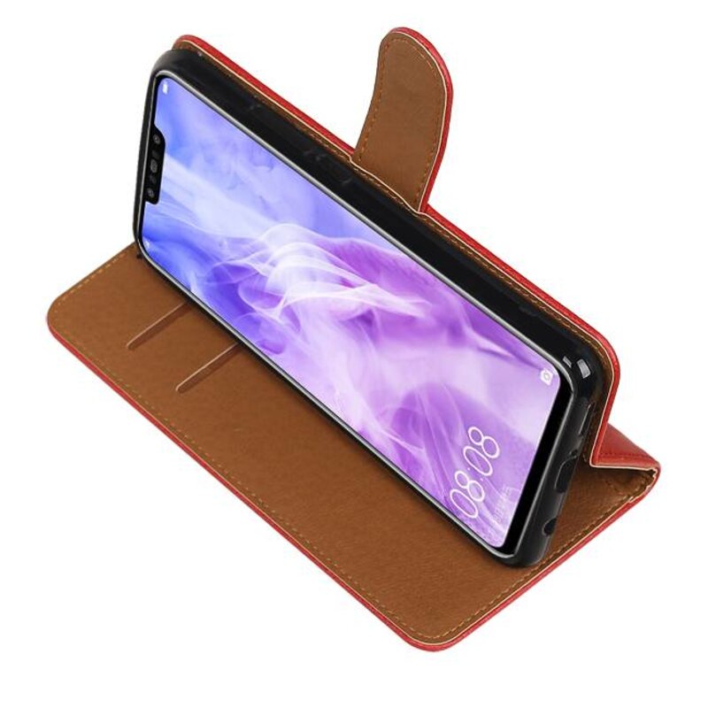 Pull Up Bookstyle para Huawei Nova 3 Rojo