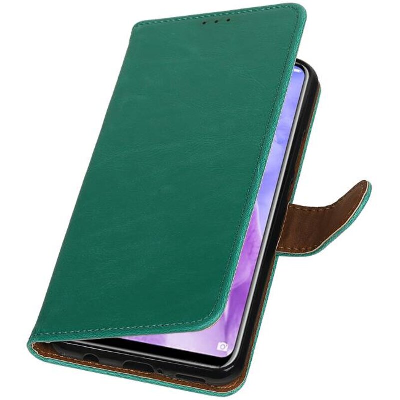 Pull Up Bookstyle voor Huawei Nova 3 Groen