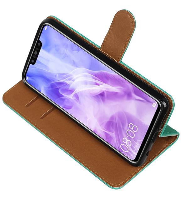 Style de livre Pull Up pour Huawei Nova 3 Vert