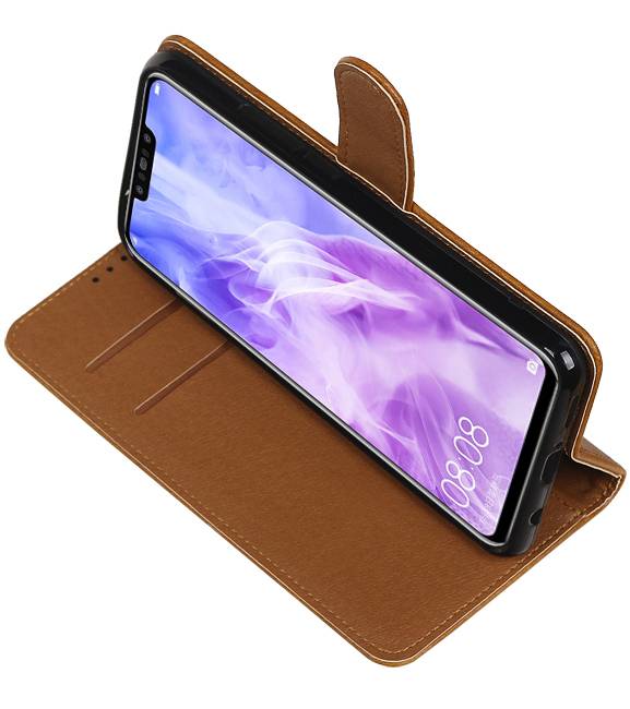 Pull Up Bookstyle pour Huawei Nova 3 Marron