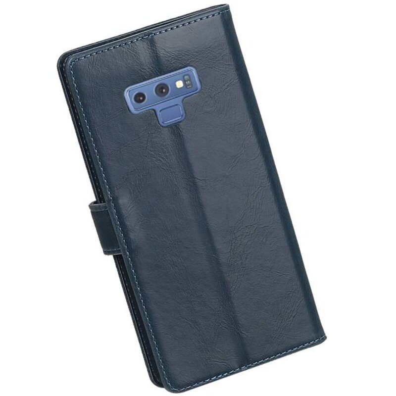 Pull Up Bookstyle voor Samsung Galaxy Note 9 Blauw