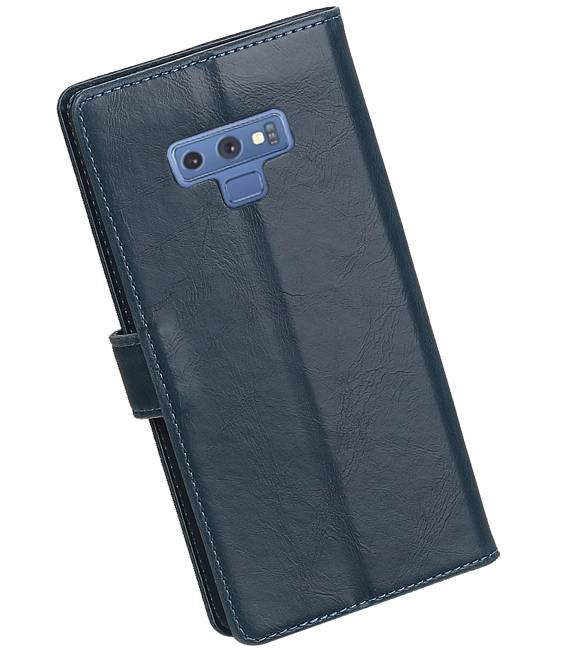 Pull Up Bookstyle voor Samsung Galaxy Note 9 Blauw