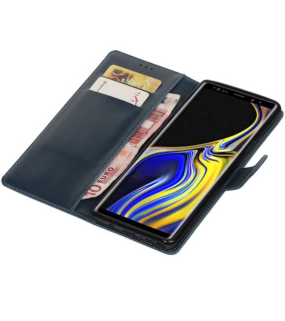 Pull Up Bookstyle voor Samsung Galaxy Note 9 Blauw