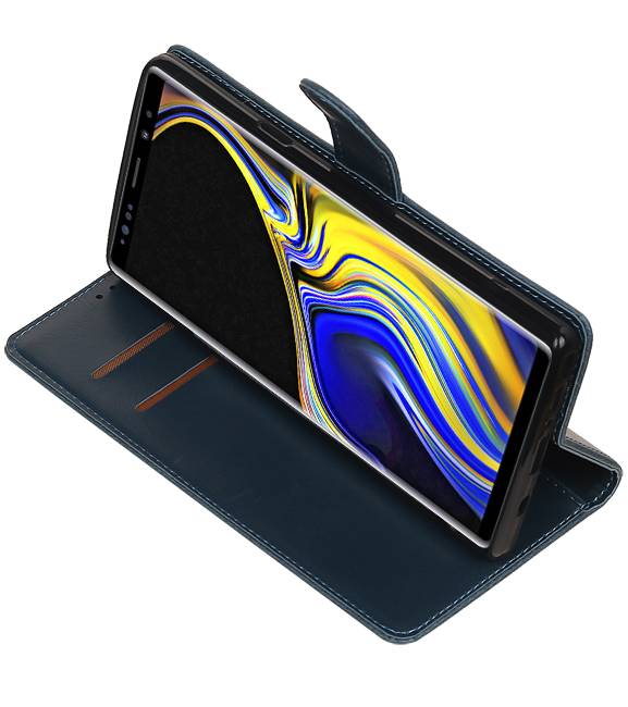 Pull Up Bookstyle pour Samsung Galaxy Note 9 Bleu