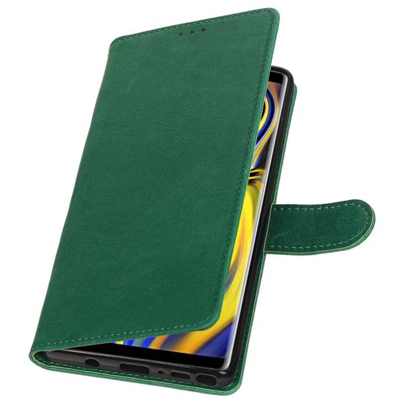 Pull Up Bookstyle pour Samsung Galaxy Note 9 Vert