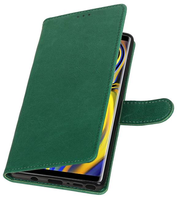 Pull Up Bookstyle voor Samsung Galaxy Note 9 Groen