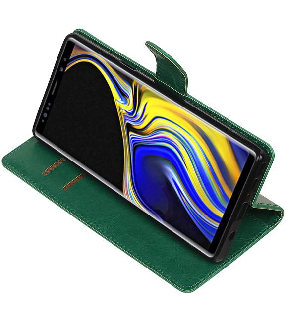 Pull Up Bookstyle per Samsung Galaxy Note 9 Green
