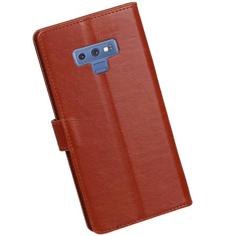 Pull Up Bookstyle per Samsung Galaxy Note 9 Brown