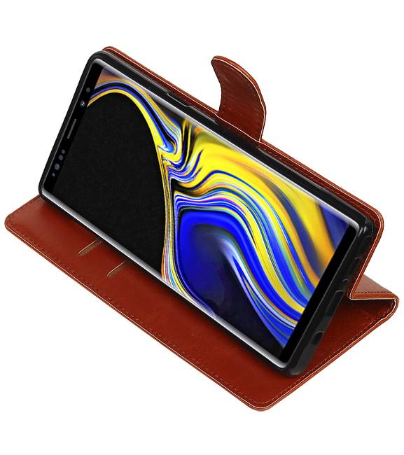 Pull Up Bookstyle voor Samsung Galaxy Note 9 Bruin