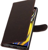 Pull Up Bookstyle voor Samsung Galaxy Note 9 Mocca