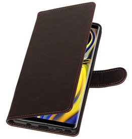 Pull Up Bookstyle voor Samsung Galaxy Note 9 Mocca