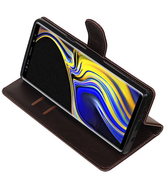 Pull Up Bookstyle voor Samsung Galaxy Note 9 Mocca