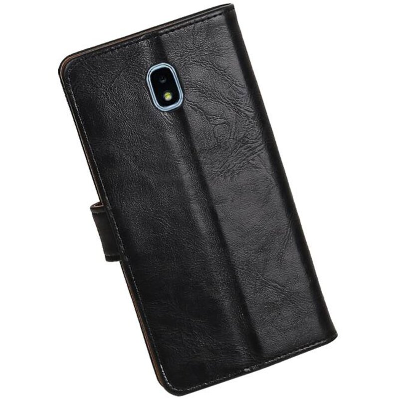 Pull Up Bookstyle für Samsung Galaxy J7 2018 Schwarz