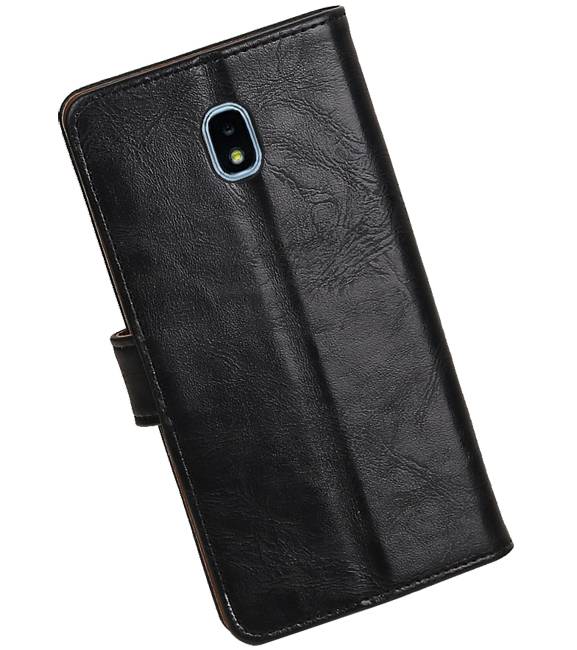 Pull Up Bookstyle für Samsung Galaxy J7 2018 Schwarz