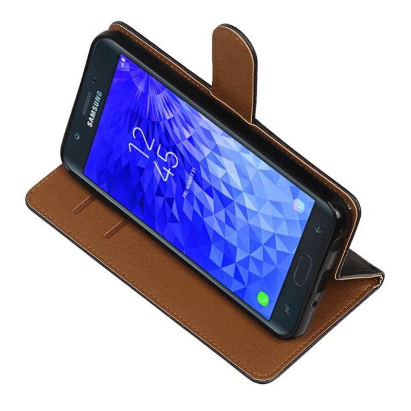 Pull Up Bookstyle per Samsung Galaxy J7 2018 Nero