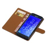 Style de livre Pull Up pour Samsung Galaxy J7 2018 bleu