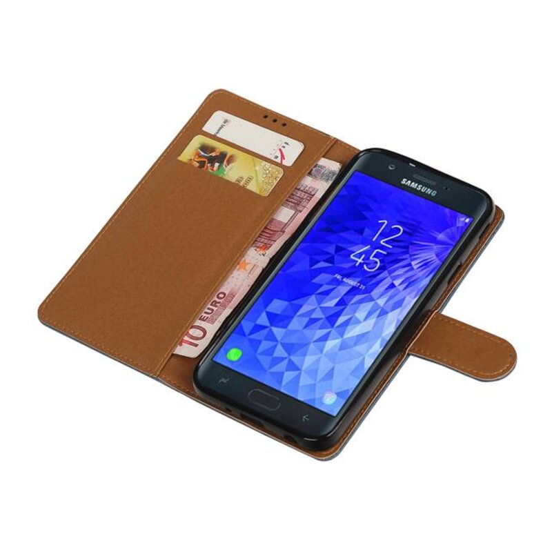 Pull Up Bookstyle per Samsung Galaxy J7 2018 Blue