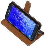 Style de livre Pull Up pour Samsung Galaxy J7 2018 bleu