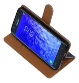 Style de livre Pull Up pour Samsung Galaxy J7 2018 bleu