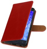 Pull Up Bookstyle for Samsung Galaxy J7 2018 Red