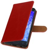 Pull Up Bookstyle für Samsung Galaxy J7 2018 Rot