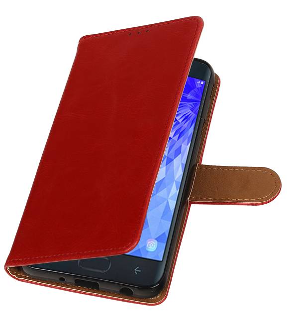 Pull Up Bookstyle per Samsung Galaxy J7 2018 Red