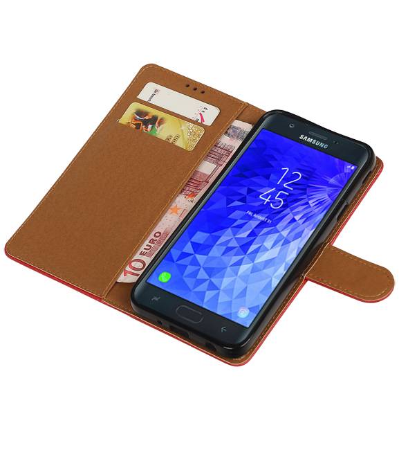 Pull Up Bookstyle für Samsung Galaxy J7 2018 Rot