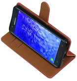 Pull Up Bookstyle voor Samsung Galaxy J7 2018 Rood
