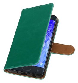 Pull Up Bookstyle für Samsung Galaxy J7 2018 Grün