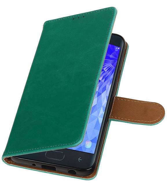 Pull Up Bookstyle pour Samsung Galaxy J7 2018 Vert