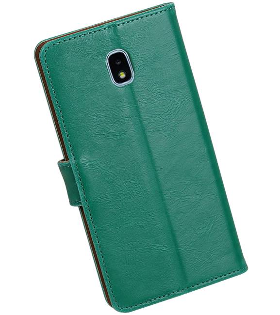 Pull Up Bookstyle for Samsung Galaxy J7 2018 Green