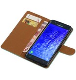 Pull Up Bookstyle für Samsung Galaxy J7 2018 Grün