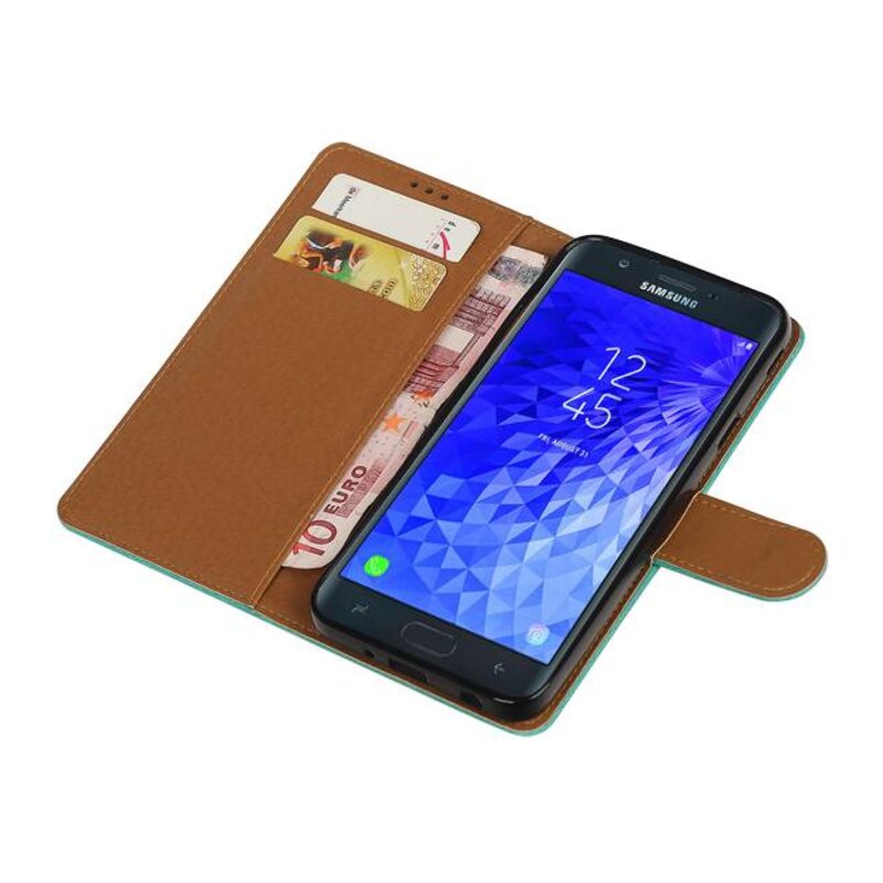 Pull Up Bookstyle para Samsung Galaxy J7 2018 Verde
