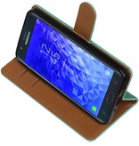 Pull Up Bookstyle pour Samsung Galaxy J7 2018 Vert