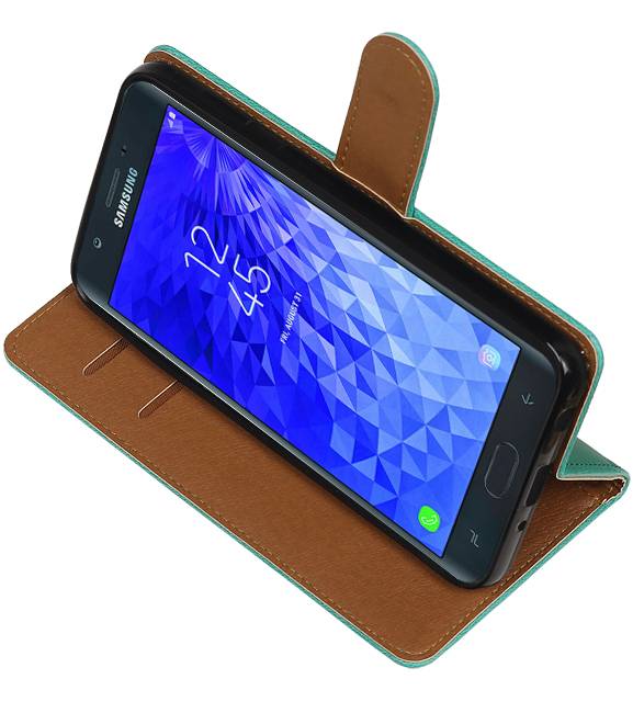 Pull Up Bookstyle for Samsung Galaxy J7 2018 Green