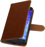 Pull Up Bookstyle para Samsung Galaxy J7 2018 Marrón