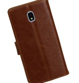 Pull Up Bookstyle for Samsung Galaxy J7 2018 Brown